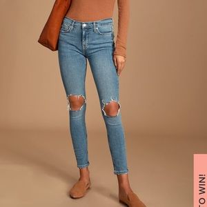 Free People Busted Knee Skinny Jeans